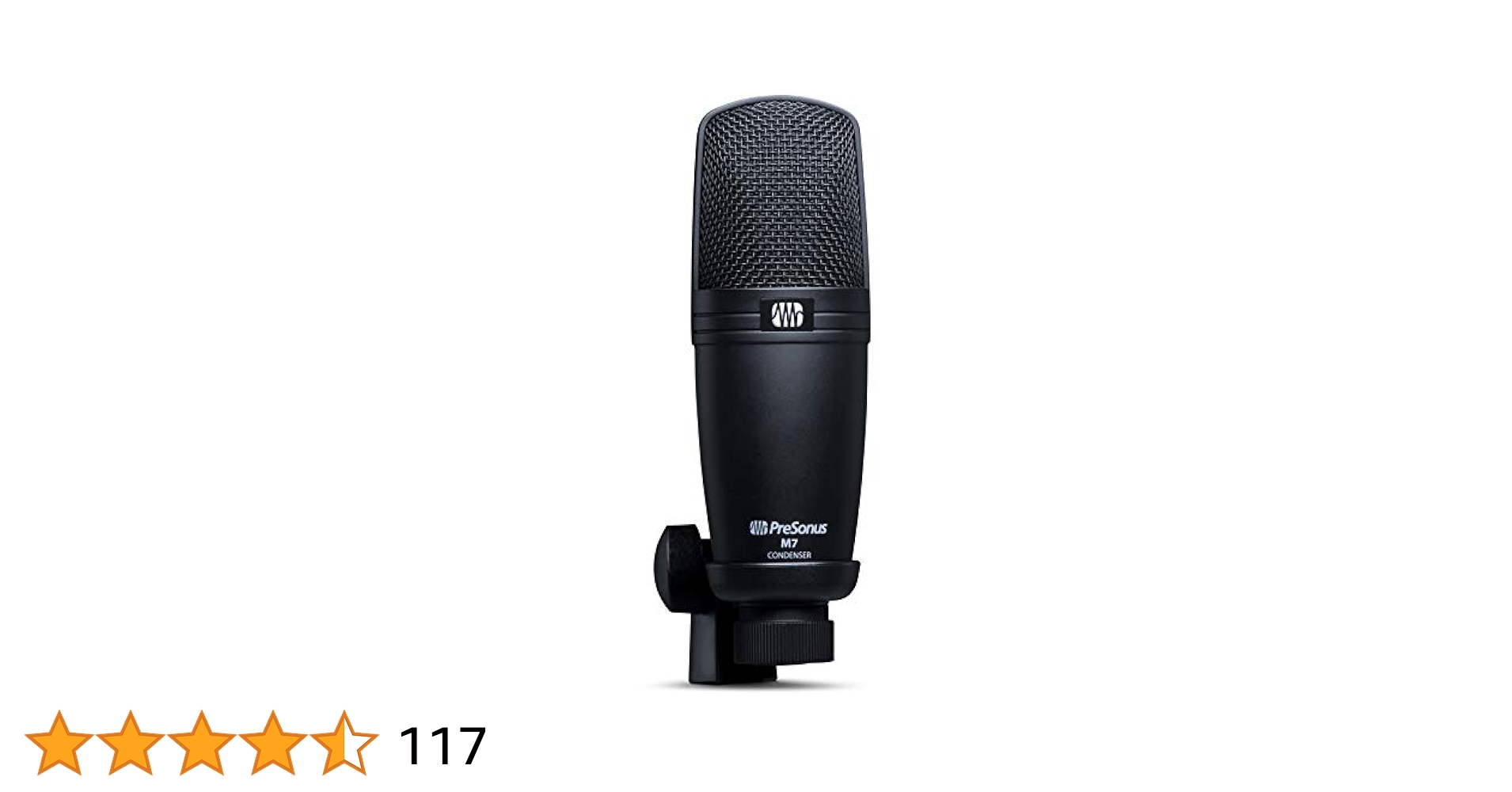 再お値下げ！ PreSonus M7 コンデンサーマイク 新品未使用 Amazon | PreSonus プレソナス コンデンサーマイクロフォン 黒